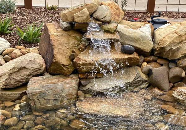 Waterfall landscaping by Luke Bullock Landscapers, Mornington Peninsula